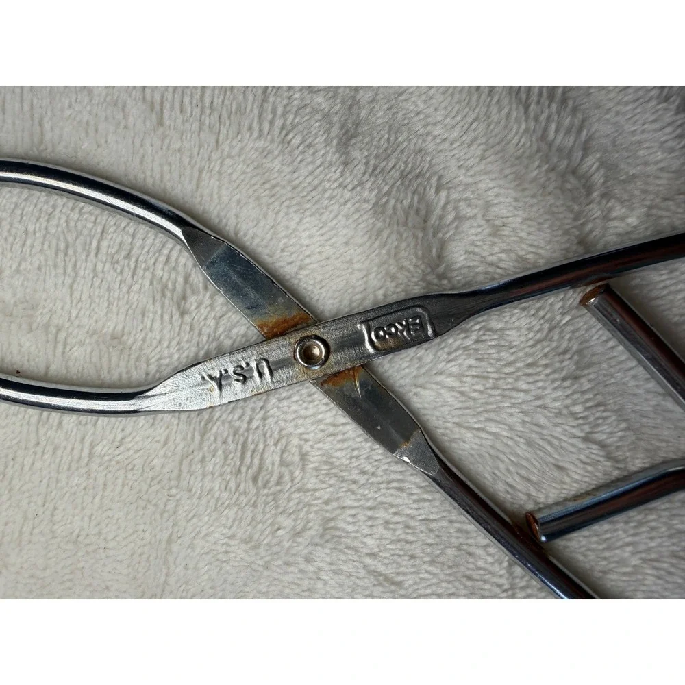 Vintage EKCO USA Tongs Set of 3 Chrome Steel Scissor Style